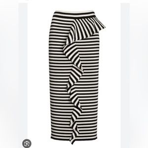 Faesite Striped Knitted Jersey Pencil Skirt By Max Mara